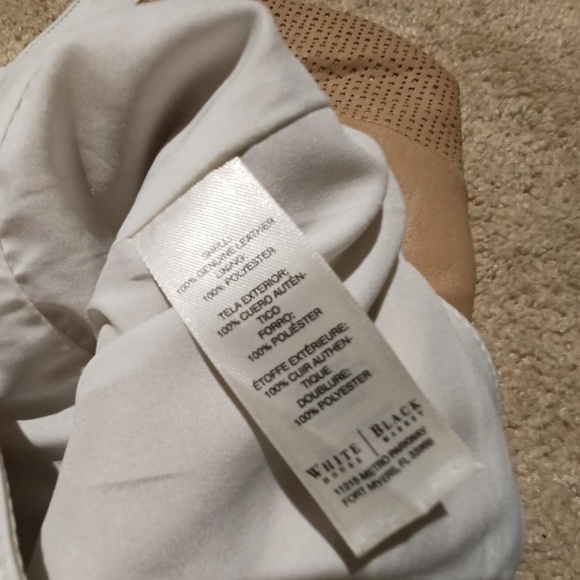 WHITE HOUSE BLACK MARKET 3/4 Sleeve Perforated Leather Jacket - Picture 8 of 11